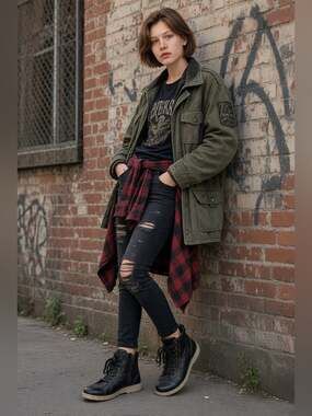 Remonte High Top Sneakers in Black Pewter Leather Size 5.5 /EU36 Grunge